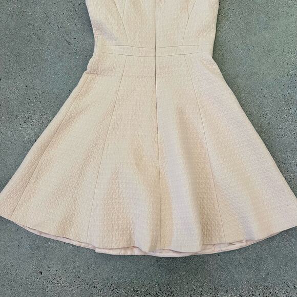 NWT Karen Millen Womens Fit & Flare Sleeveless Double Breasted Dress Pale Pink 4 - Picture 6 of 10